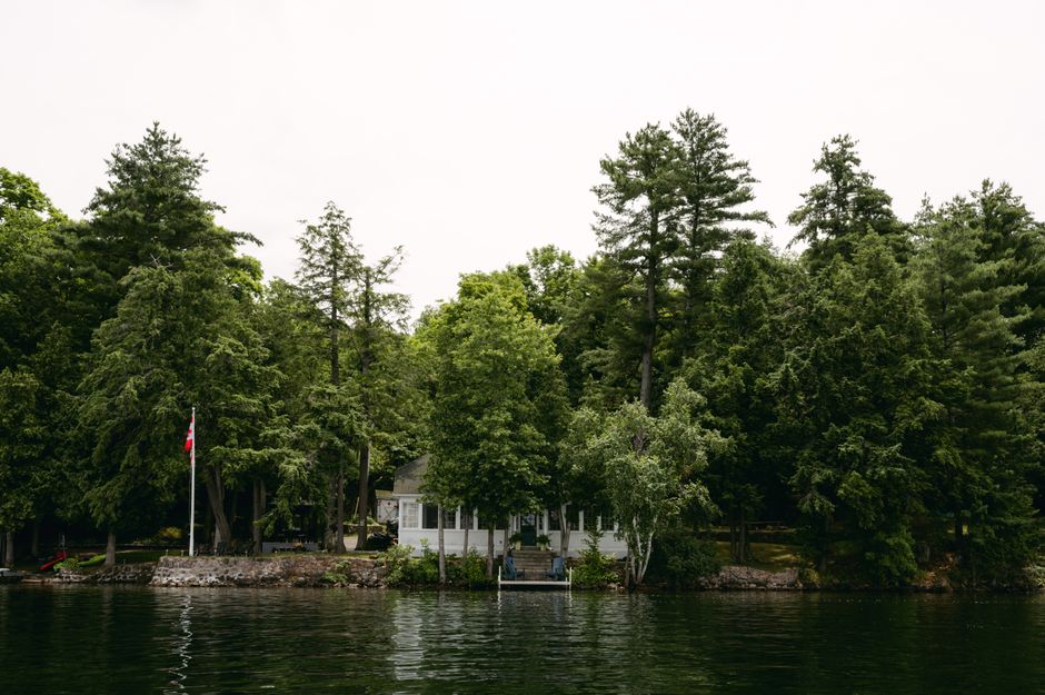 Ontario cottage country lake in summer